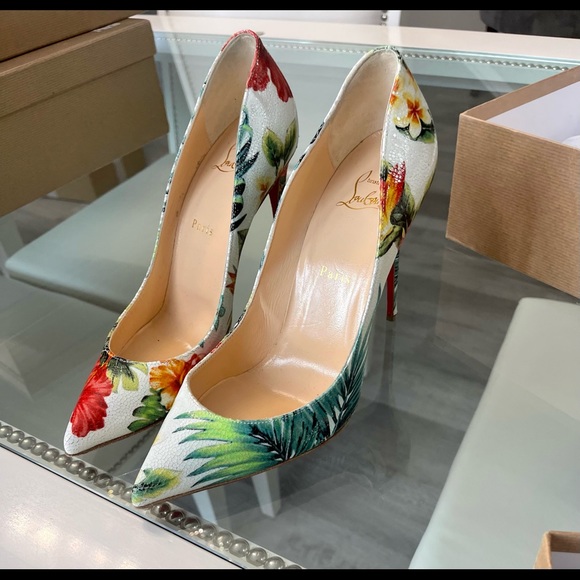 Christian Louboutin Pigalle Follies 100 Calf Hawaii - Picture 4 of 12